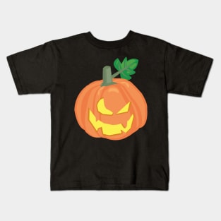 Pumpkin Smiling Design for Halloween Celebration Kids T-Shirt